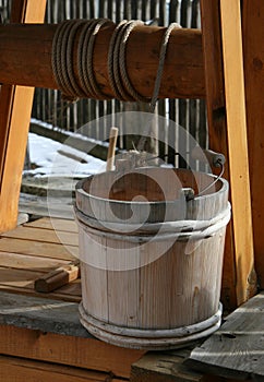 Wooden well bucket