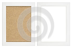 Wooden white picture frame