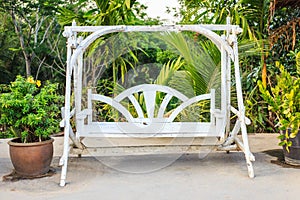 Wooden white Swing