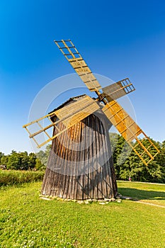 Wooden windmill