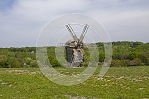 Wooden windmill