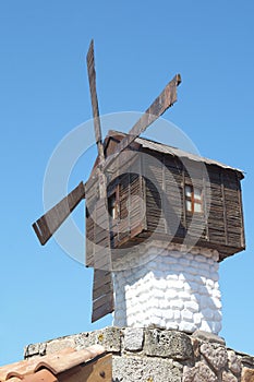 Wooden windmill