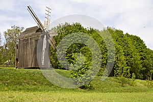 Wooden windmill