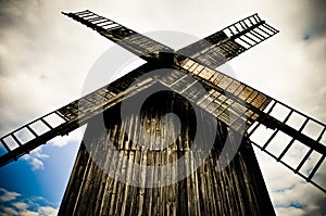 Wooden windmill