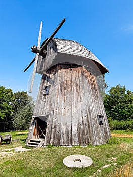 Wooden windmill near Lublin - Poland photo