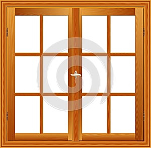Wooden window illustration