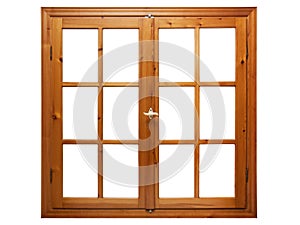 Wooden window isolated