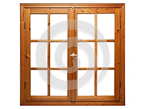 Wooden window isolated photo