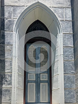 Wooden window of Nativity of Our Lady Cathedral church