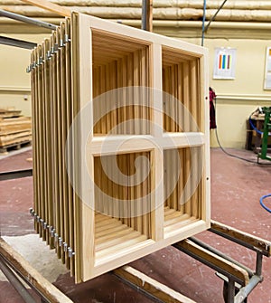 Wooden windows frame production factory