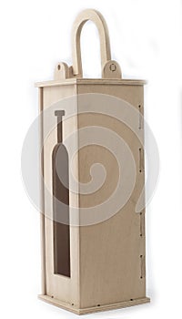 Wooden wine boxes. Wine packaging