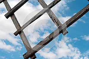 Wooden wing from old windmill