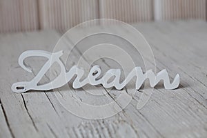 Wooden word dream