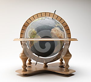 Wooden World Globe Ornament