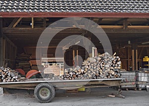 Woodfire on trailer