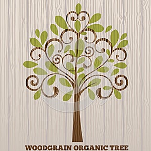 Woodgrain organic tree