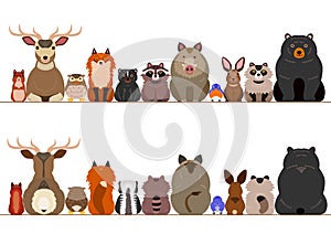 Woodland animals border set