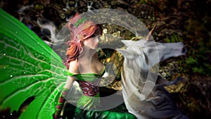 Woodland Fairy by Stream