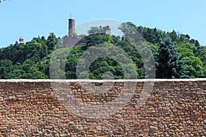 Woodland with two castles