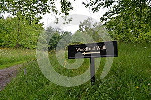 Woodland walk sign.