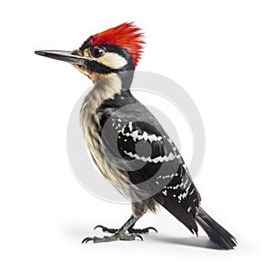 a woodpecker, bird with red crest