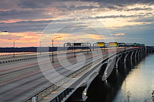 Woodrow Wilson Bridge At Dusk Washington DC