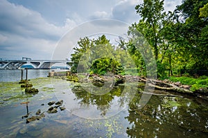 The Woodrow Wilson Bridge and Potomac River, in Alexandria, Virginia.