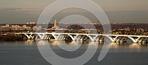 Woodrow Wilson Bridge in sunlight photo