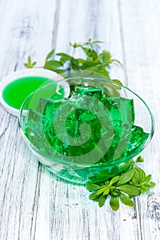 Woodruff Jello on wood