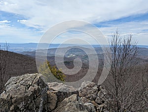 Woods rocks mountain climb