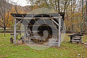 Woodshed, Oconaluftee Pioneer Homestead, Smokies photo