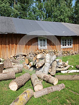 Woodshed and woodyard, Hola, Poland