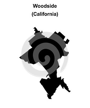 Woodside outline map