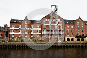 Woodsmill Quay and River Ouse, York, Yorkshire, England, UK