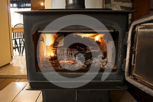 Woodstove Fire