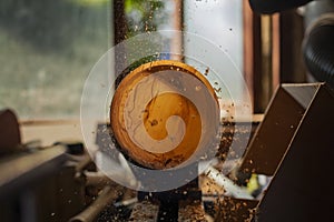 Woodturning with skilled hands