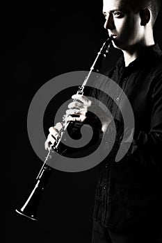 Woodwind musician playing clarinet