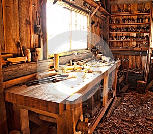 Woodworkers shop photo