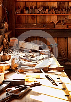 Woodworkers workshop photo