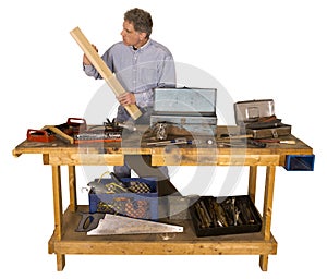 Woodworking, Active Man With Hobby as Handyman photo