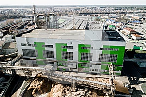 Woodworking factory buildings top view