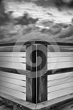 Woody Point Jetty. Black and White.