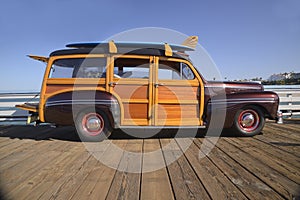 Woody vehicle on the pier photo
