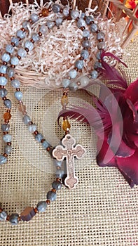 Wooen rosary Handmade Mary Tears prayer rope Rosary Orthodox Job`s Tears Prayer Rope.