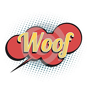 Woof comic word