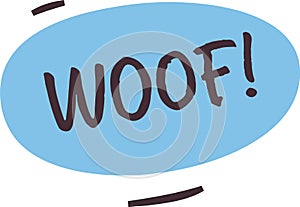 Woof Lettering Badge photo