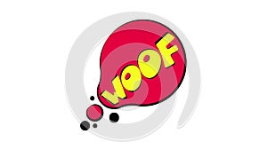 Woof sound effect icon animation