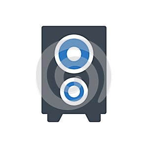 Woofer glyph color icon