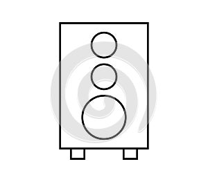 Woofer icon illustrated in vector on white background