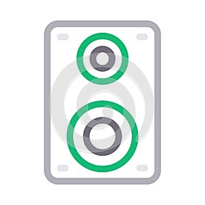 Woofer vector color line icon